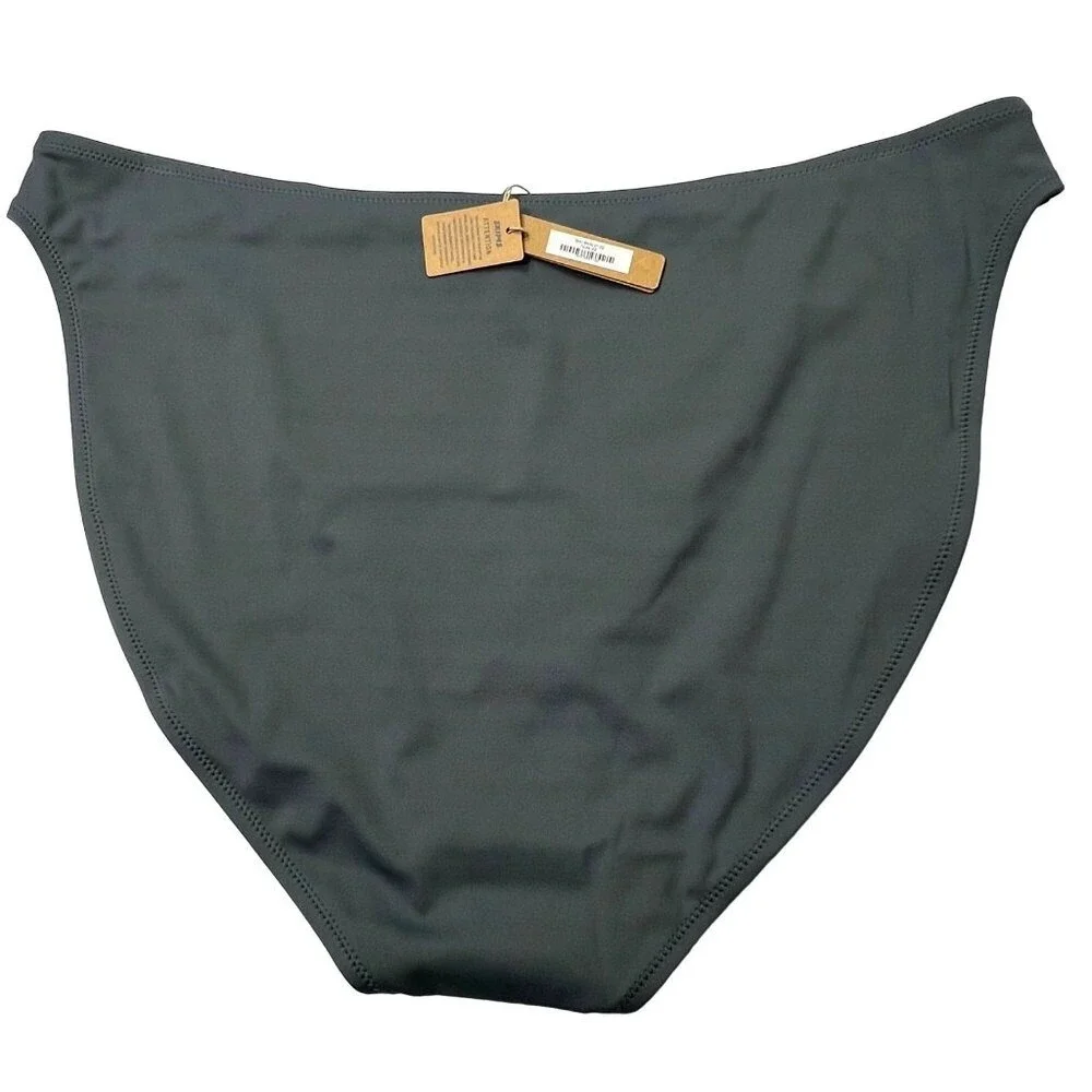 SKIMS Shaping Swim Underwire Bikini Top +‎ Dipped Bikini Bottom Gunmetal 4X